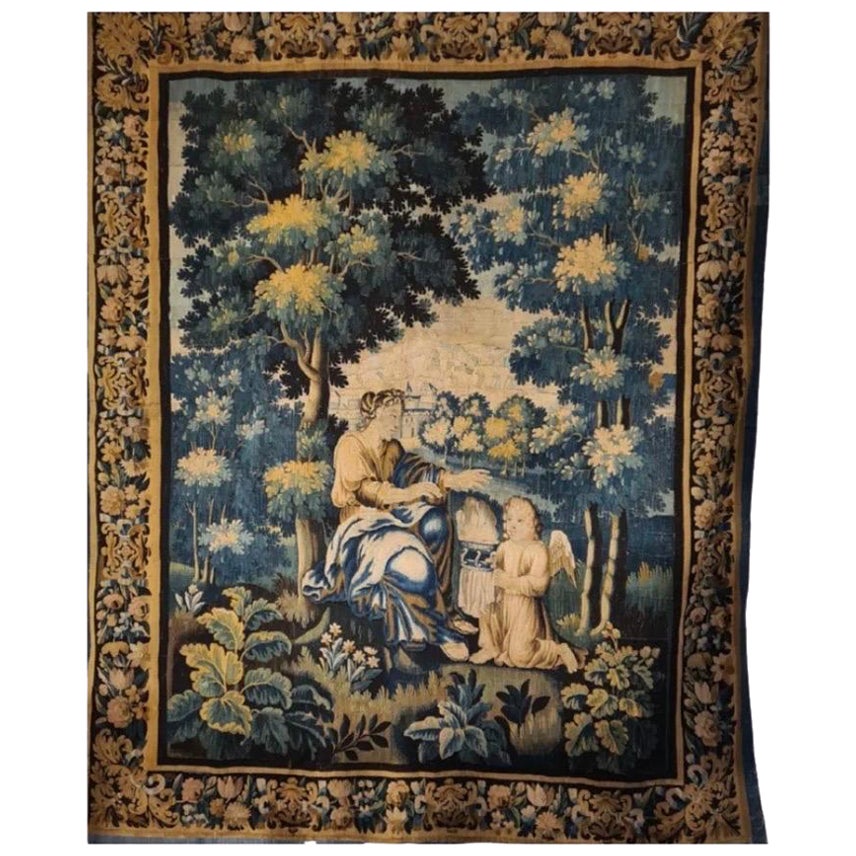 17th C Aubusson French Tapestry For Sale