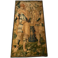 17th Century Brussels Tapestry of Roman Soldiers with Shields and Armor