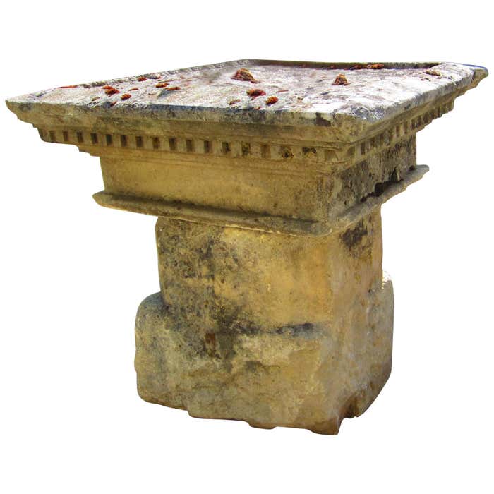 Carved Stone Antique Garden Outdoor Indoor Side Center Coffee Table ...