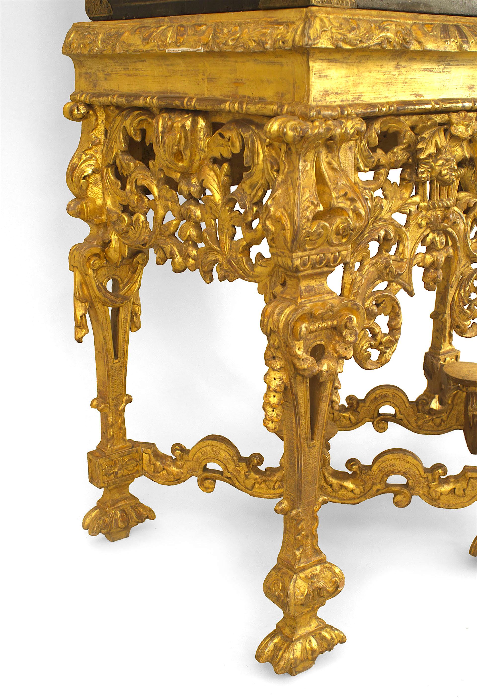 17th C. Chinese Coromandel Cabinet on a Charles II Gilt-wood Stand 4