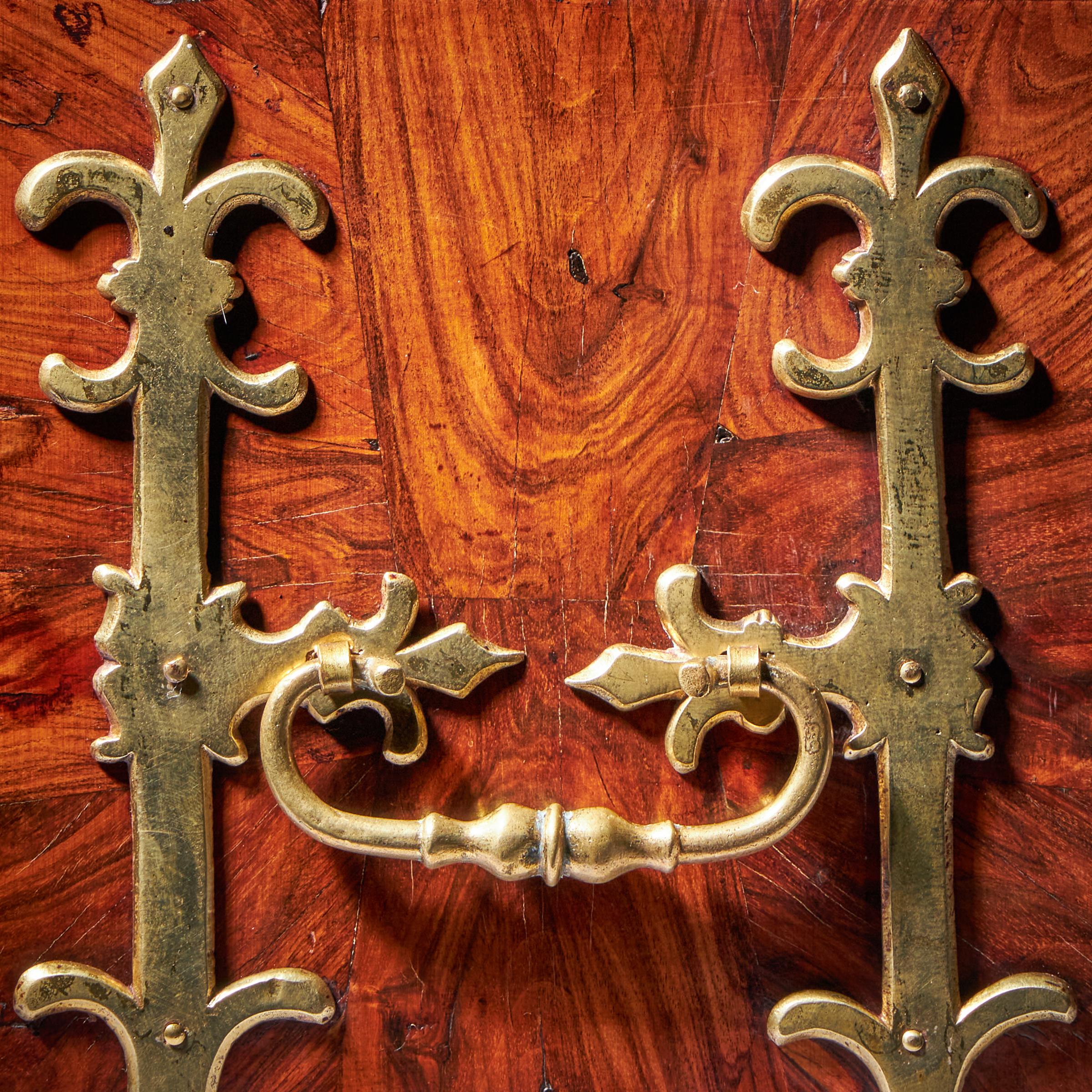 17th C. Diminutive William and Mary Kingwood Strongbox or Coffre Fort, C. 1690. 6