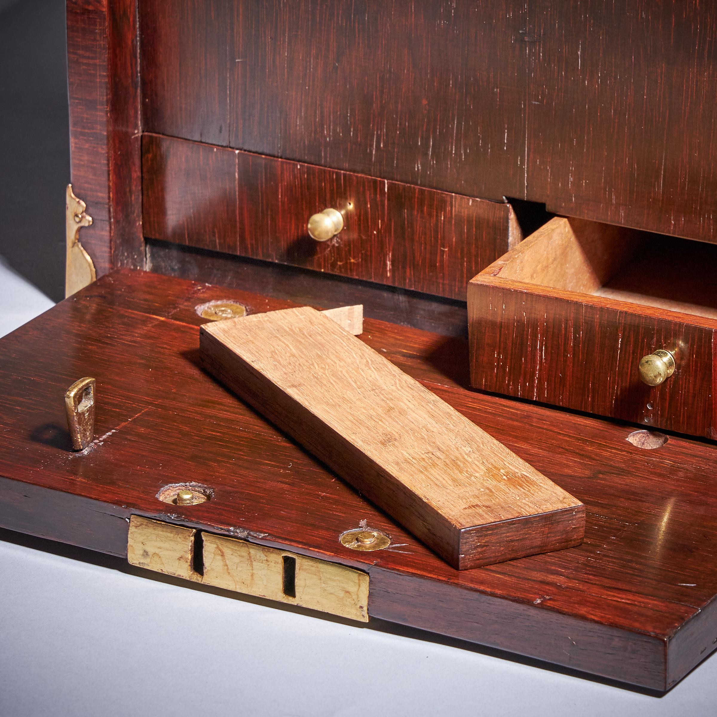 17th C. Diminutive William and Mary Kingwood Strongbox or Coffre Fort, C. 1690. 2