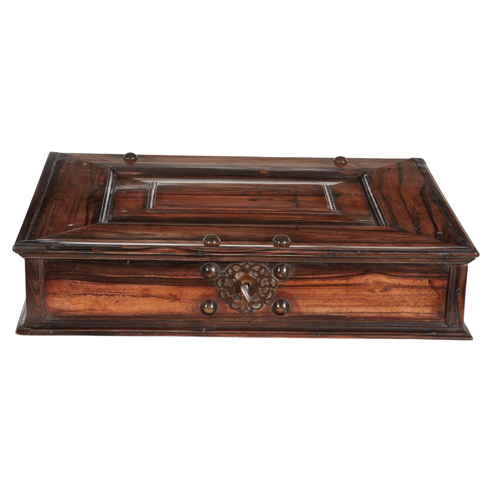 17th c. Dutch Colonial Macassar Ebony Document Box