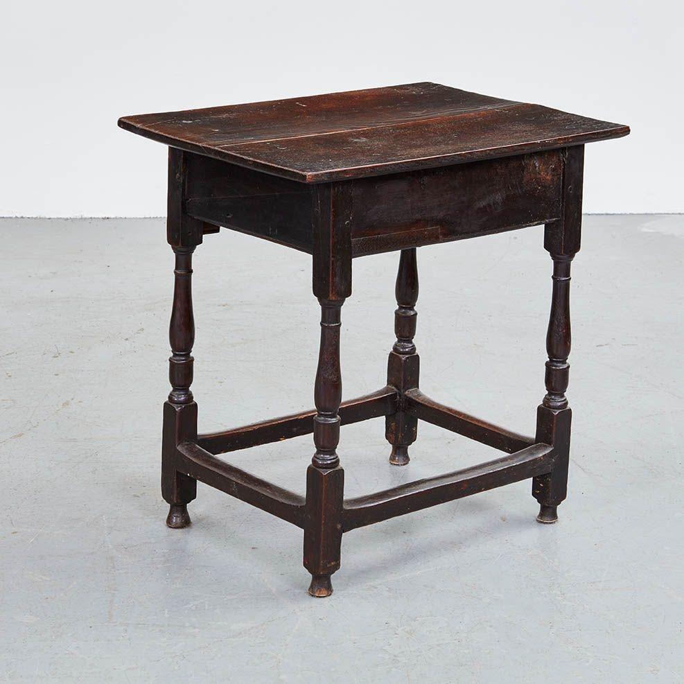 17th c. English Bog Oak Side Table For Sale 10