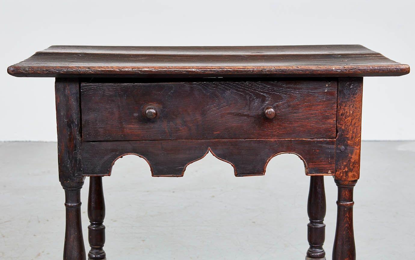 18th Century and Earlier 17th c. English Bog Oak Side Table For Sale
