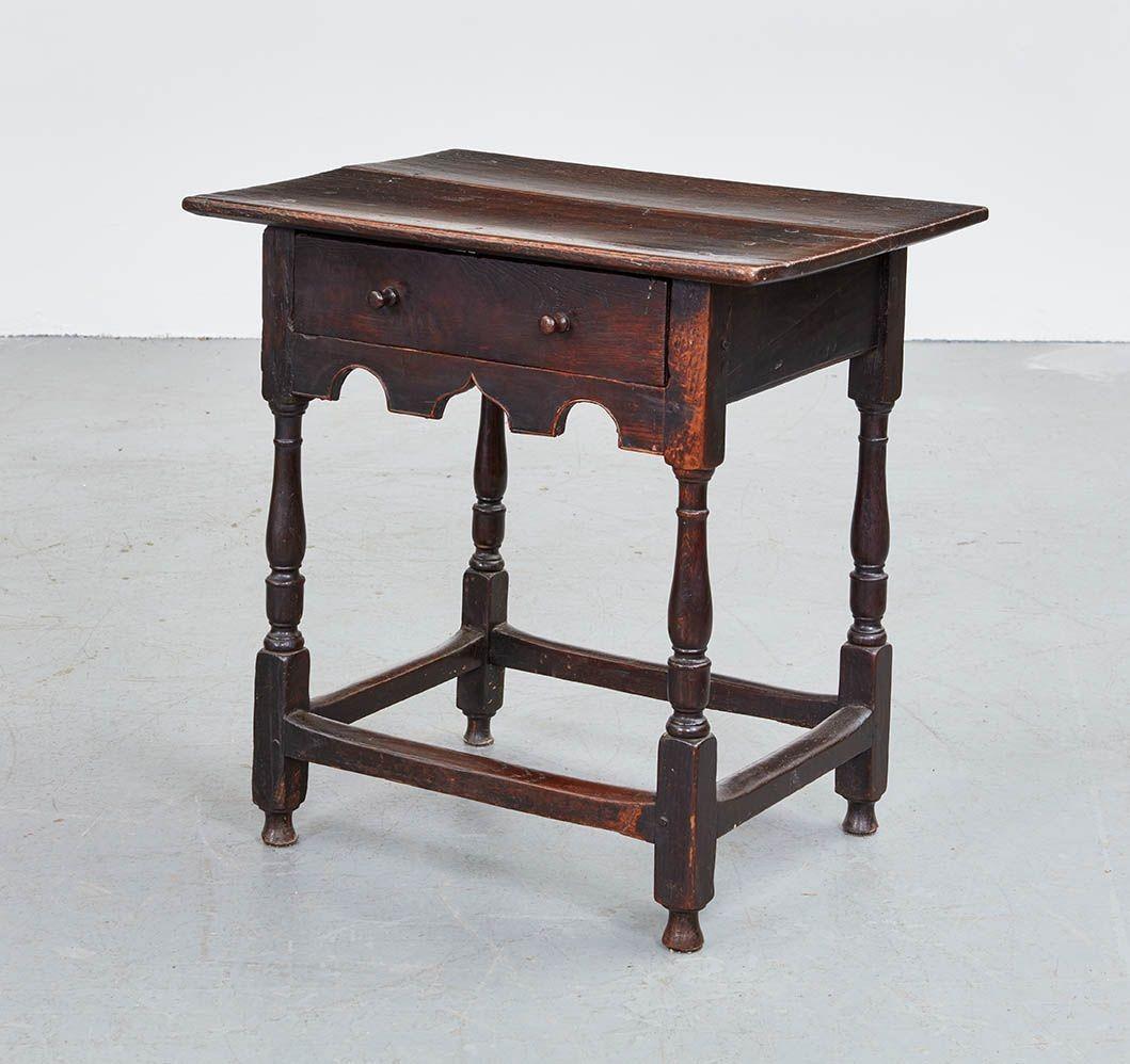 17th c. English Bog Oak Side Table For Sale 3
