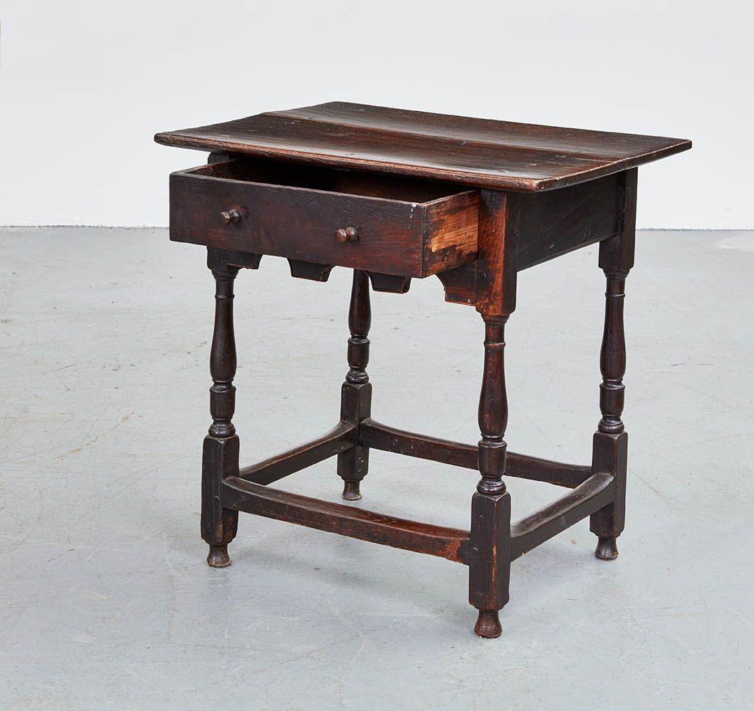 17th c. English Bog Oak Side Table For Sale 4