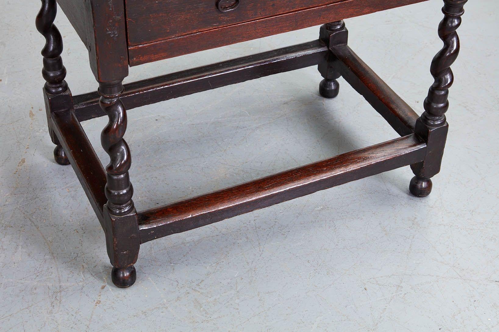 17th c. English Corkscrew Leg Table For Sale 8