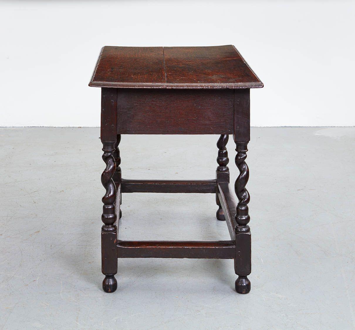 17th c. English Corkscrew Leg Table For Sale 2