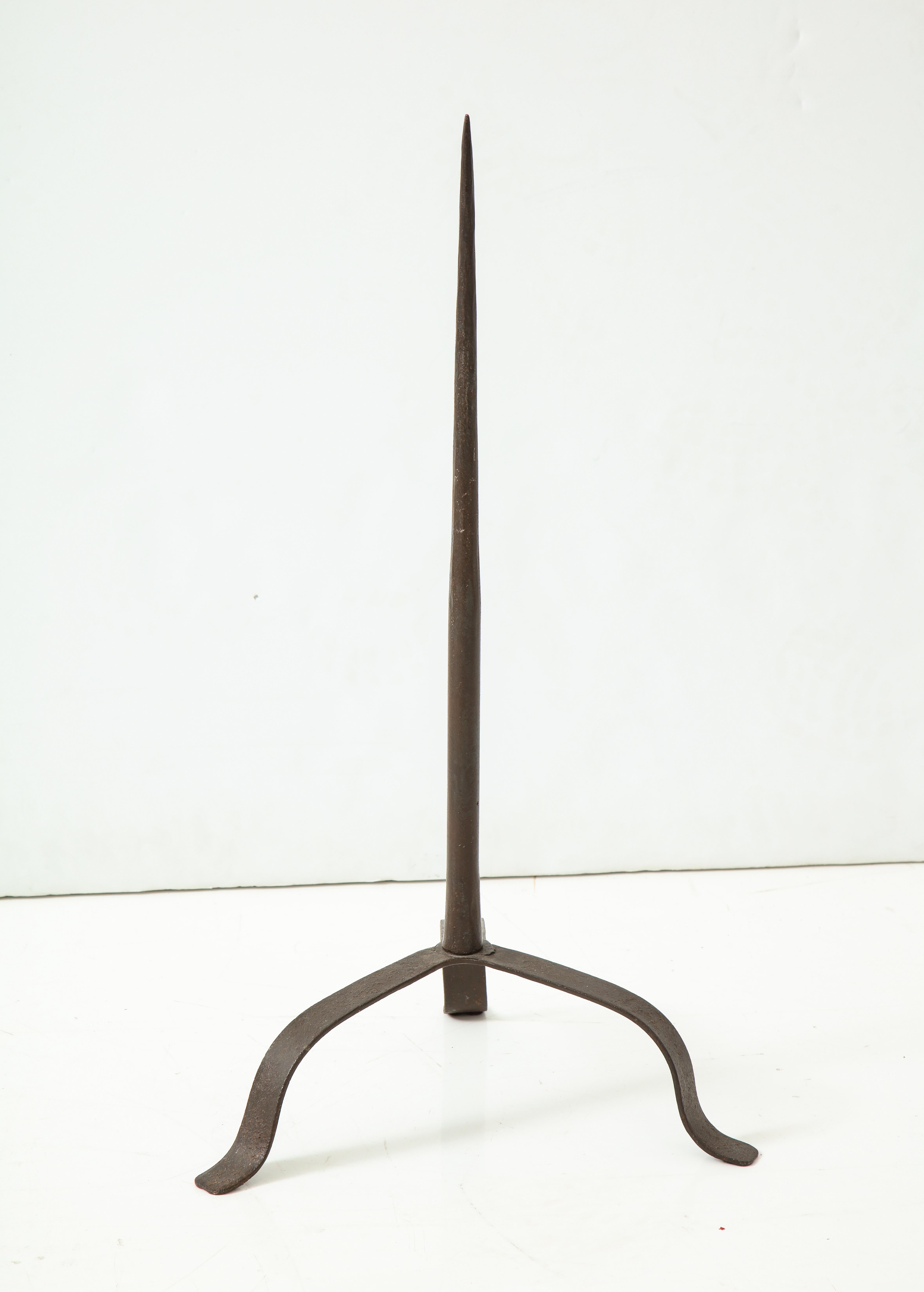 Italian 17th Century Forged Iron Pricket Candlestick