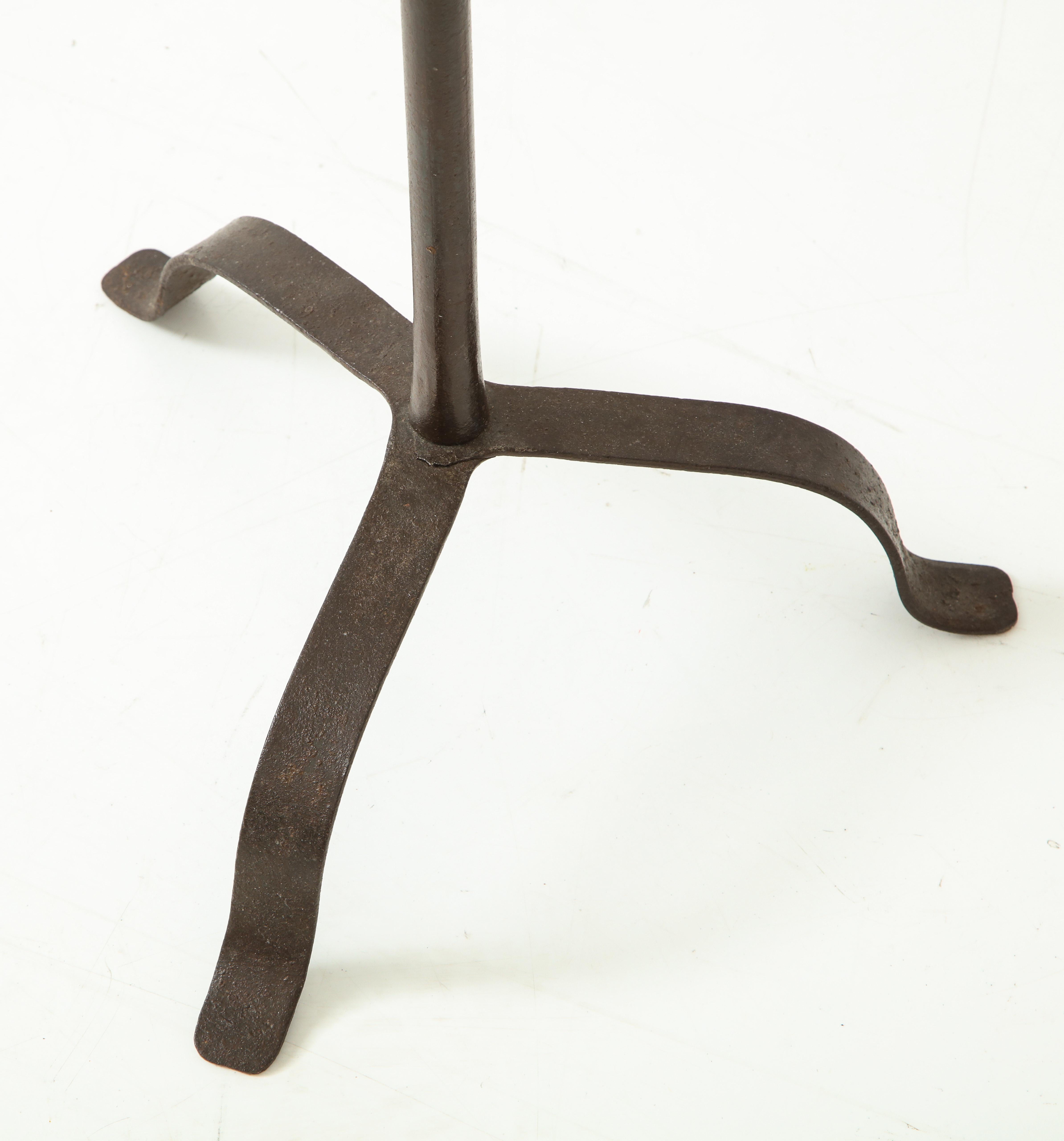 17th Century Forged Iron Pricket Candlestick 1