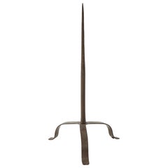 17th Century Forged Iron Pricket Candlestick