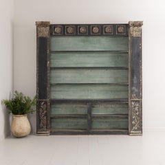 Bibliothèque de Boiserie française du 17e siècle en deux parties, peinture originale