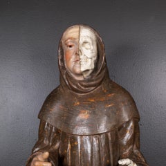17th c. German Memento Mori Monk c.1600-1699