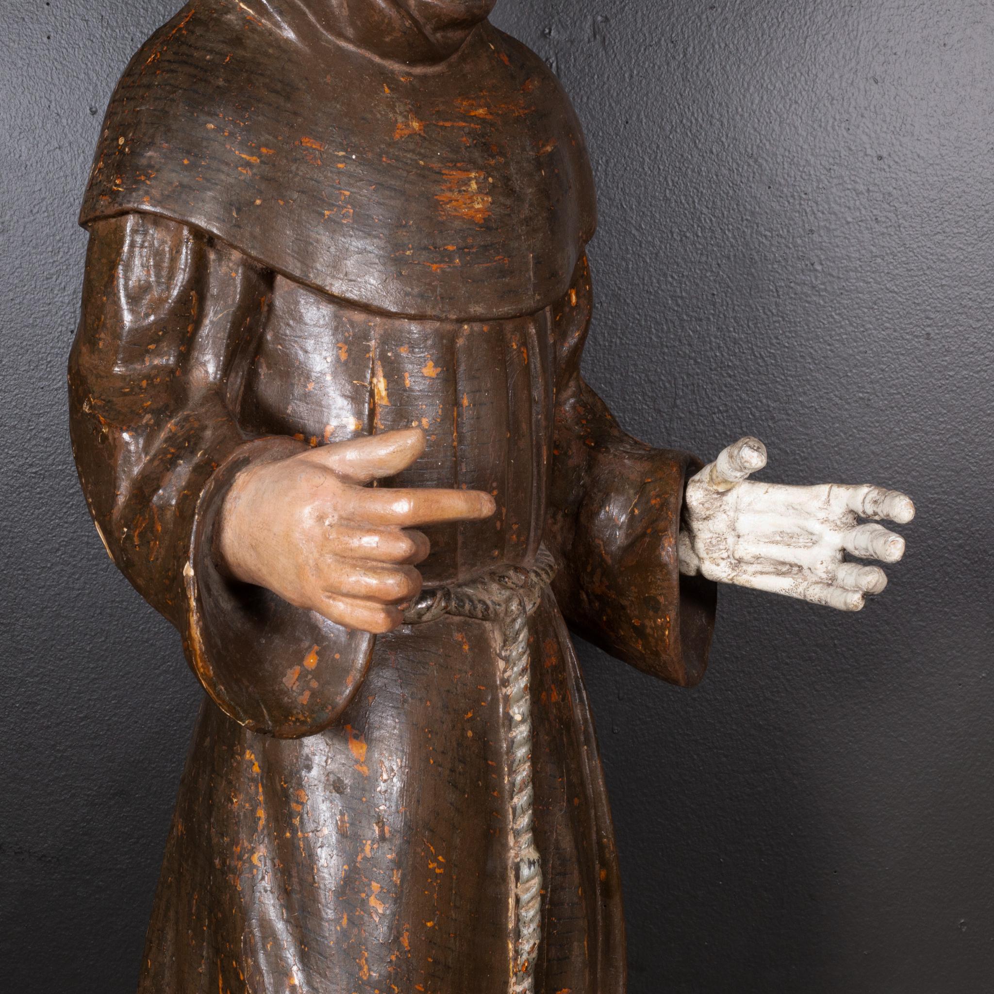 Industrial 17th c. German Memento Mori Monk c.1600-1699