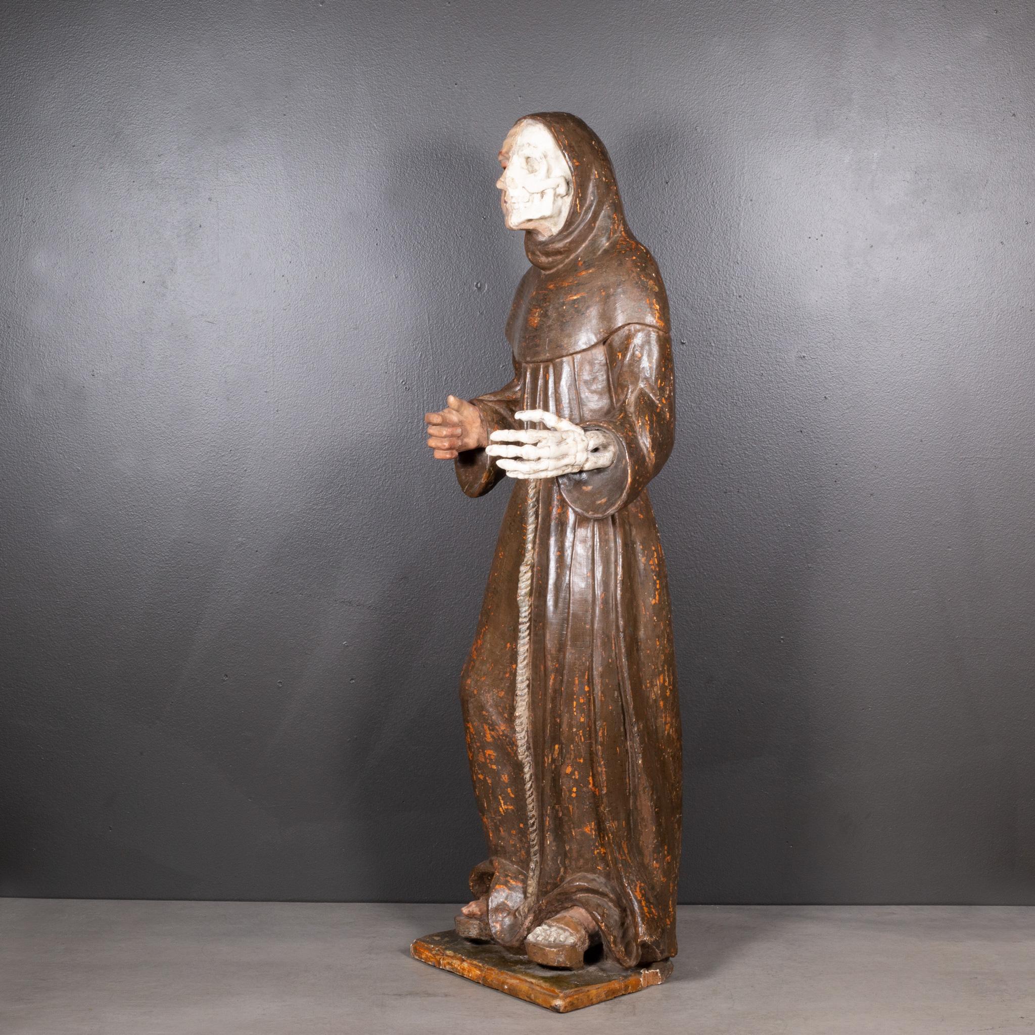 17th c. German Memento Mori Monk c.1600-1699 In Good Condition For Sale In San Francisco, CA
