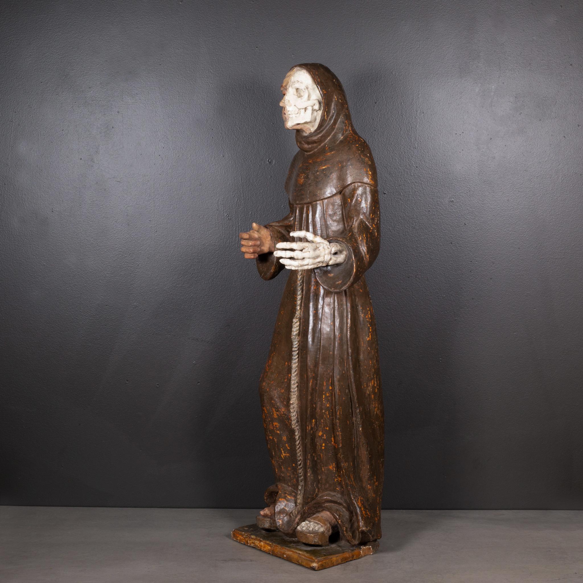 17th c. German Memento Mori Monk c.1600-1699 In Good Condition In San Francisco, CA