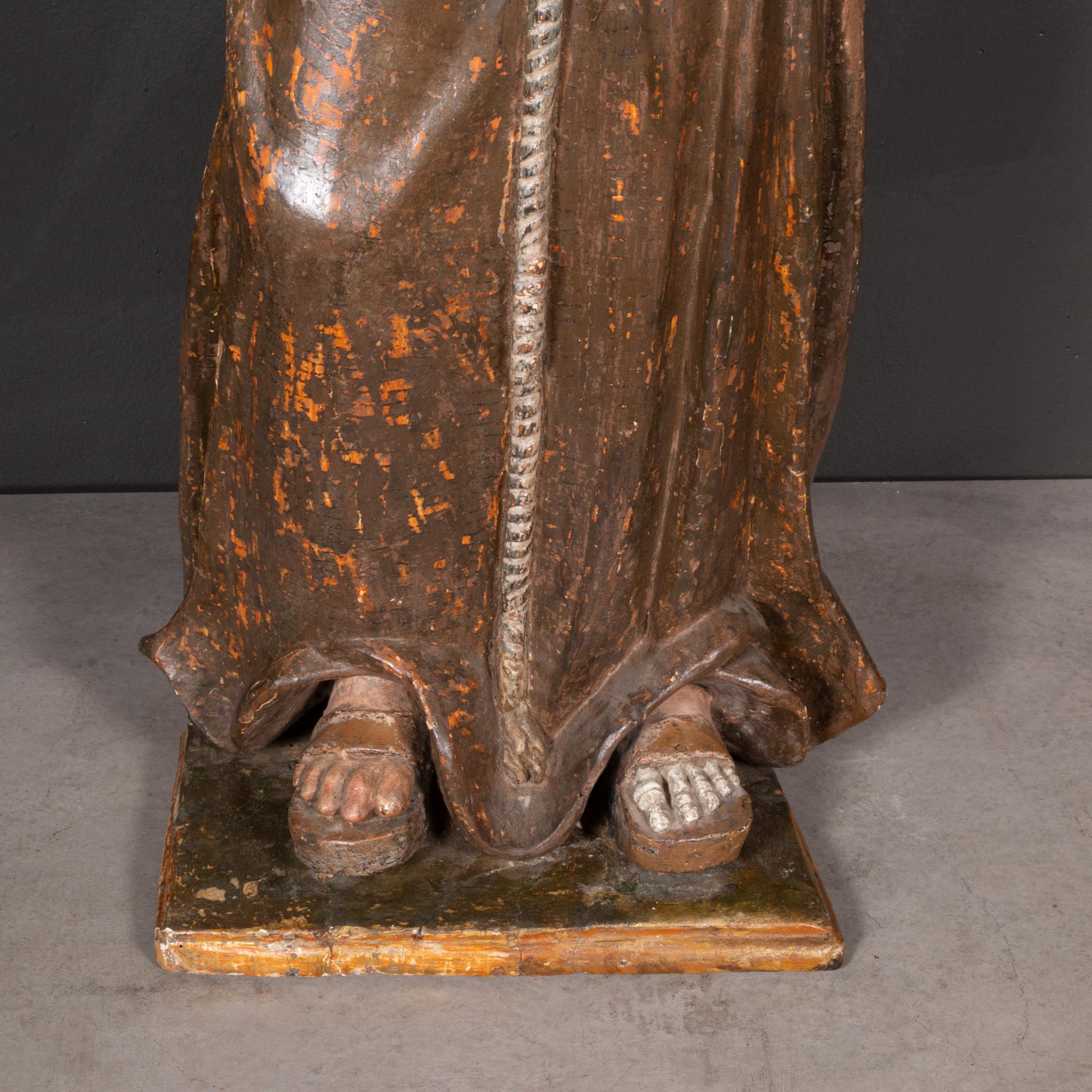 Bois 17e s. Memento Mori Monk allemand vers 1600-1699 en vente