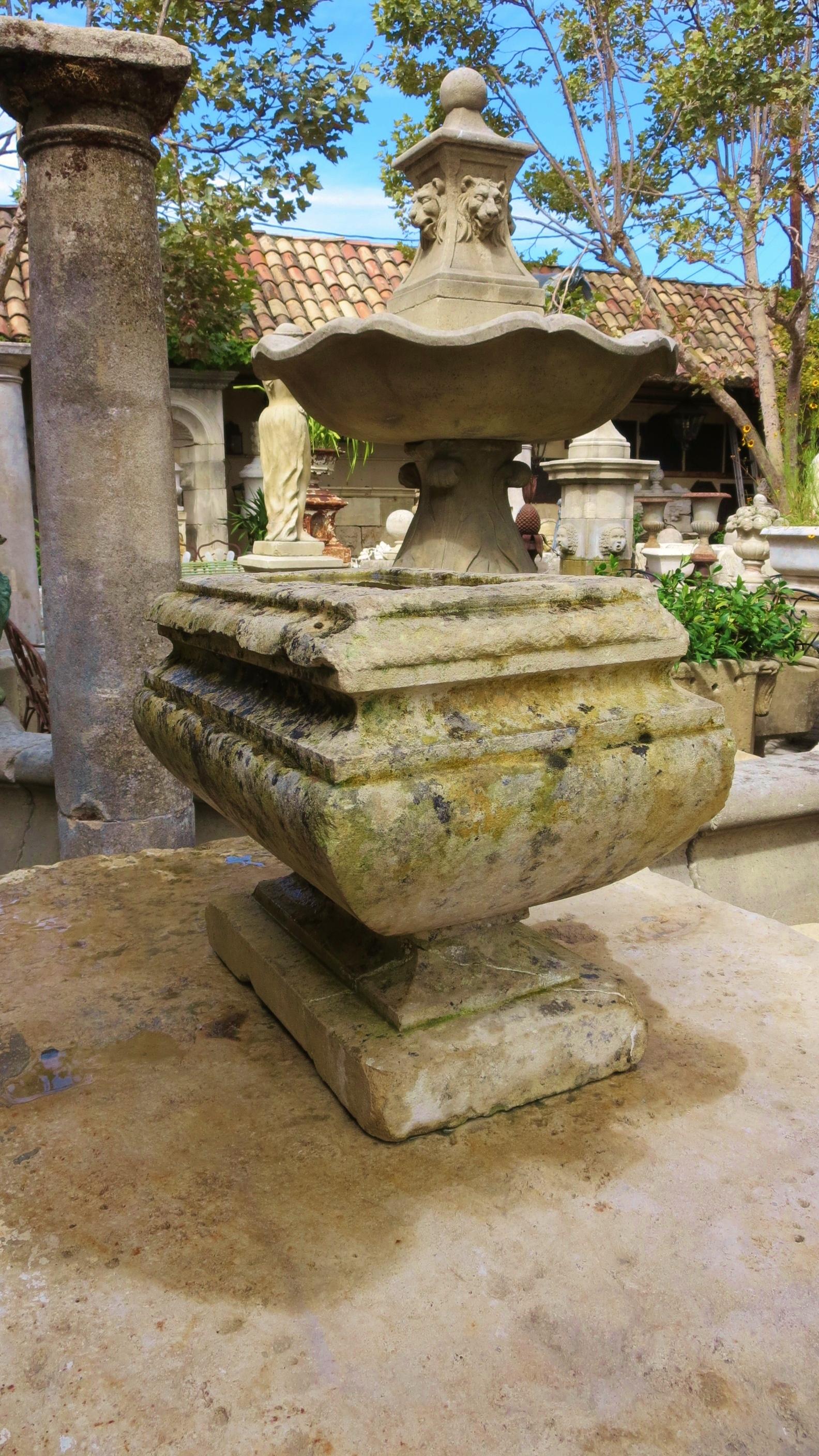 17th C. Hand Carved Stone Planter Jardinière Decorative Antiques Center Piece LA In Good Condition For Sale In West Hollywood, CA
