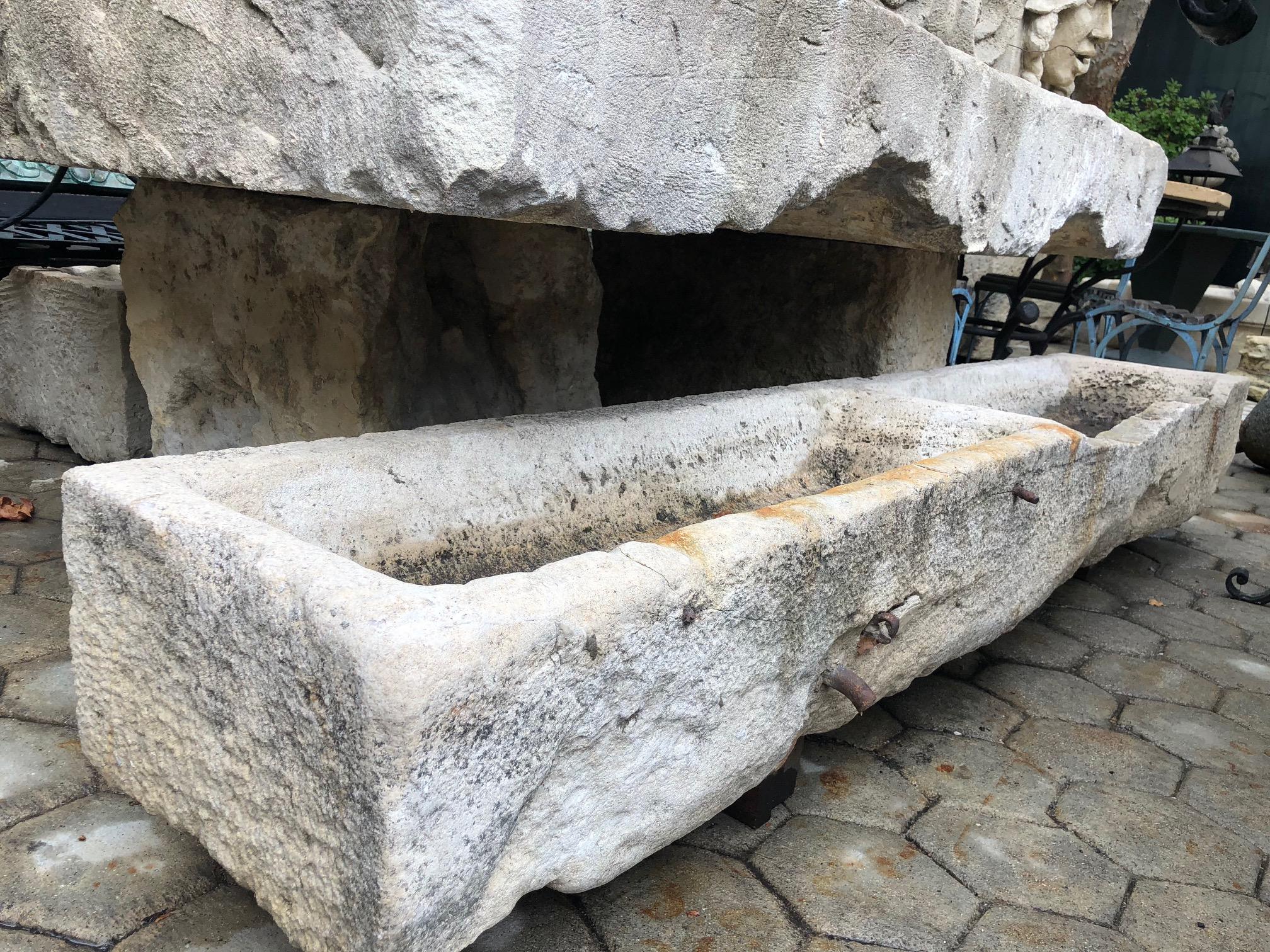 Hand-Carved Horse Trough Hand Carved Stone Container Sink Antiques Garden Los Angeles CA LA