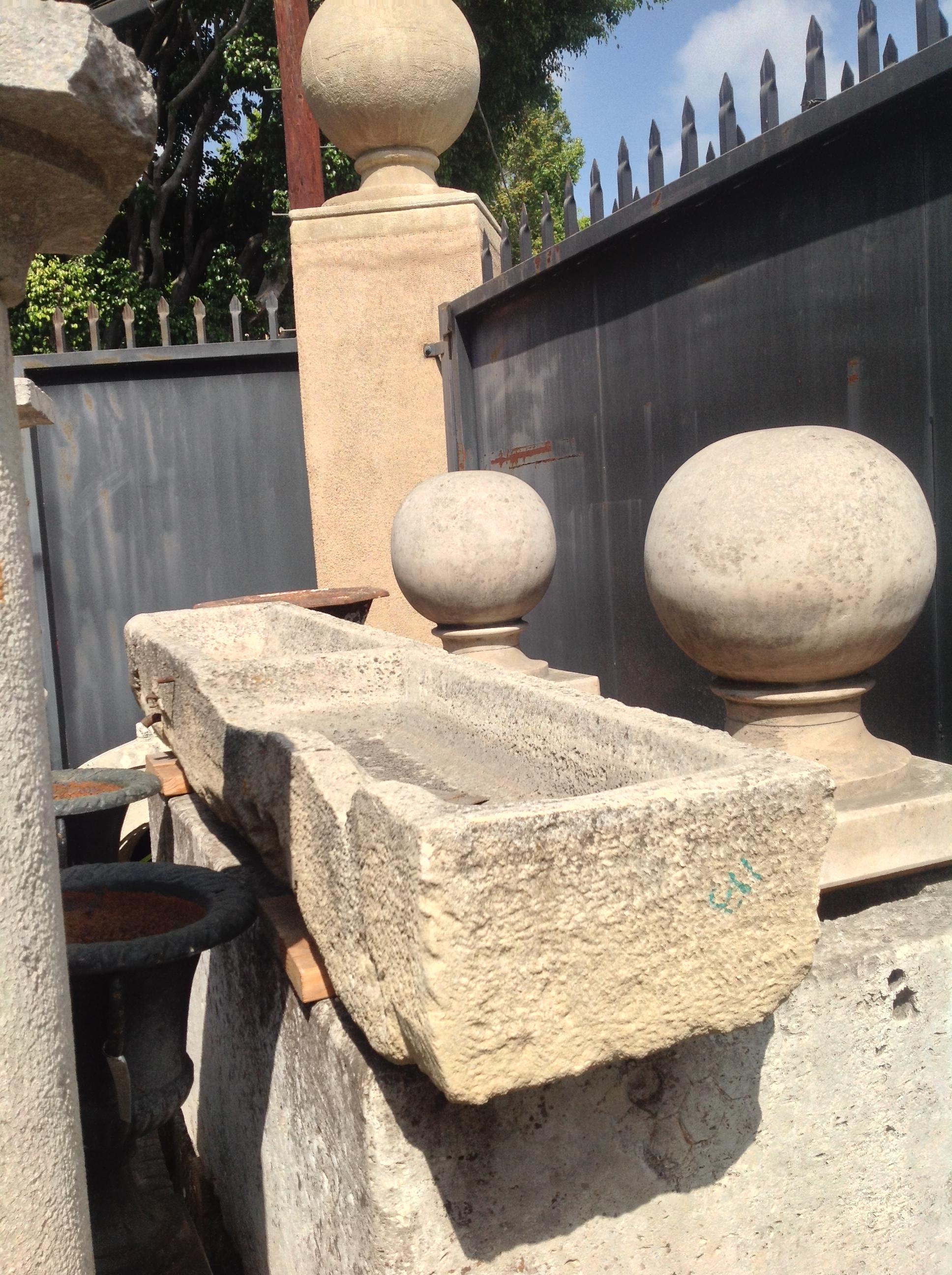 Horse Trough Hand Carved Stone Container Sink Antiques Garden Los Angeles CA LA 1