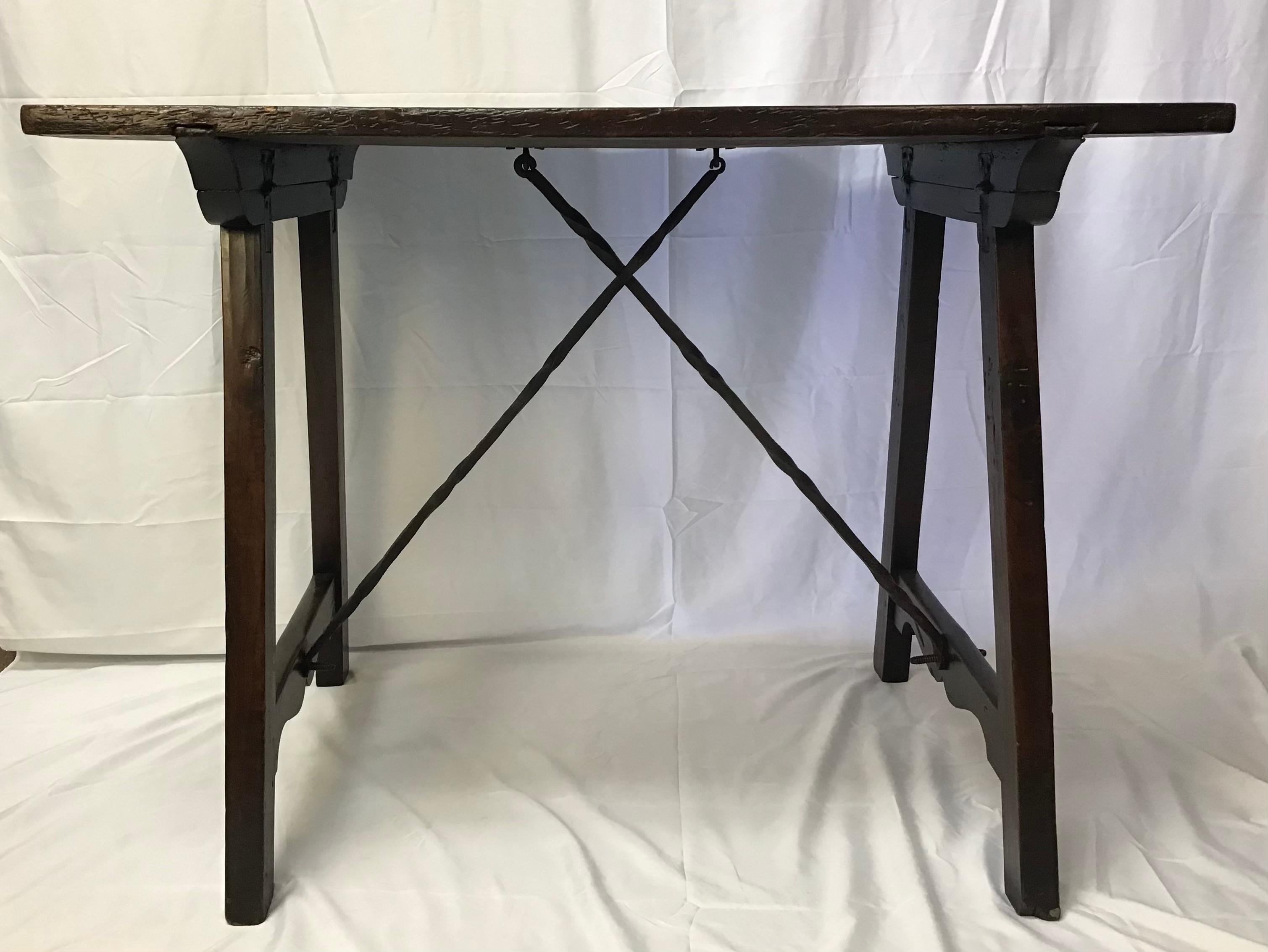 17th C. Italian Walnut Baroque Trestle Table In Good Condition In Bradenton, FL