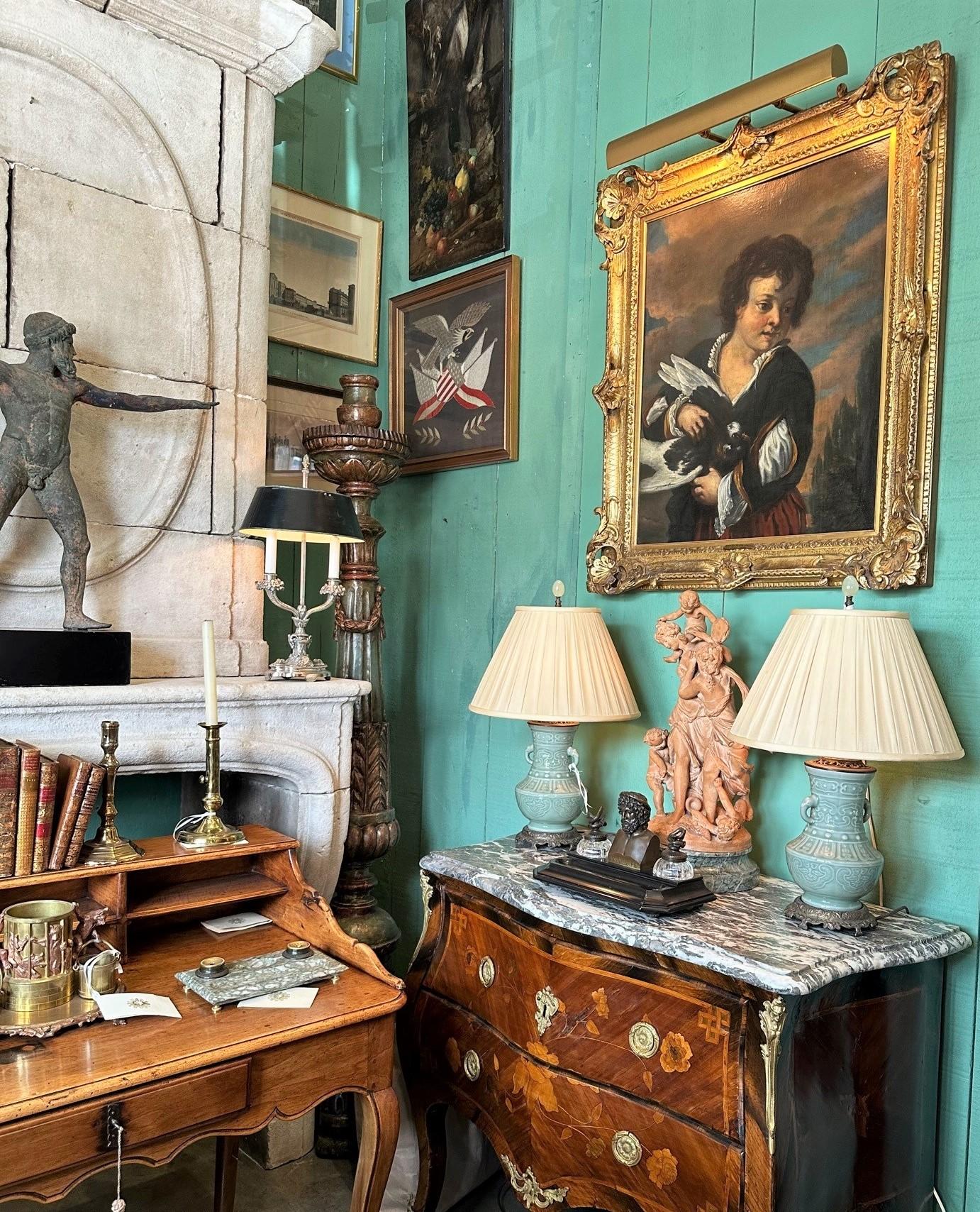 Pintura de la escuela napolitana del siglo XVII Lienzo al óleo Viejo maestro Mola Giovanni Battista en venta 6