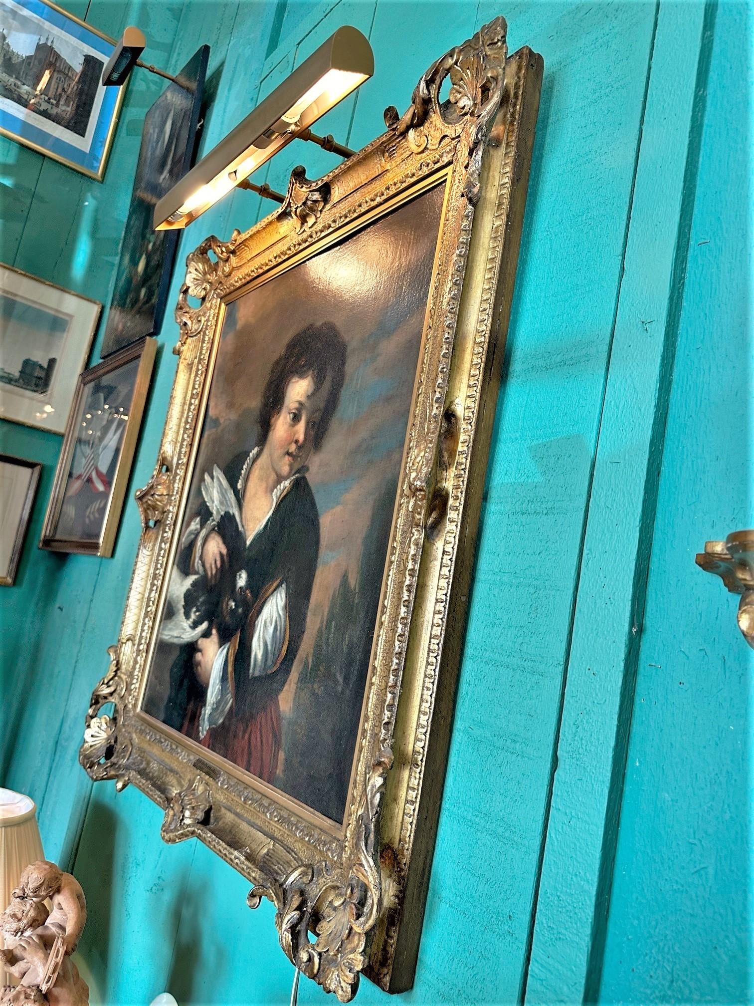 Pintura de la escuela napolitana del siglo XVII Lienzo al óleo Viejo maestro Mola Giovanni Battista en venta 9