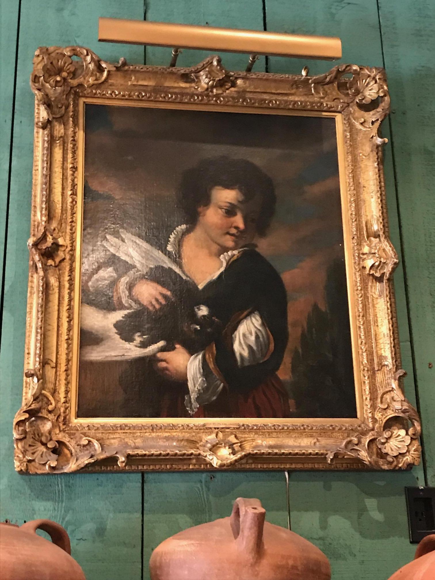 Pintura de la escuela napolitana del siglo XVII Lienzo al óleo Viejo maestro Mola Giovanni Battista en venta 11