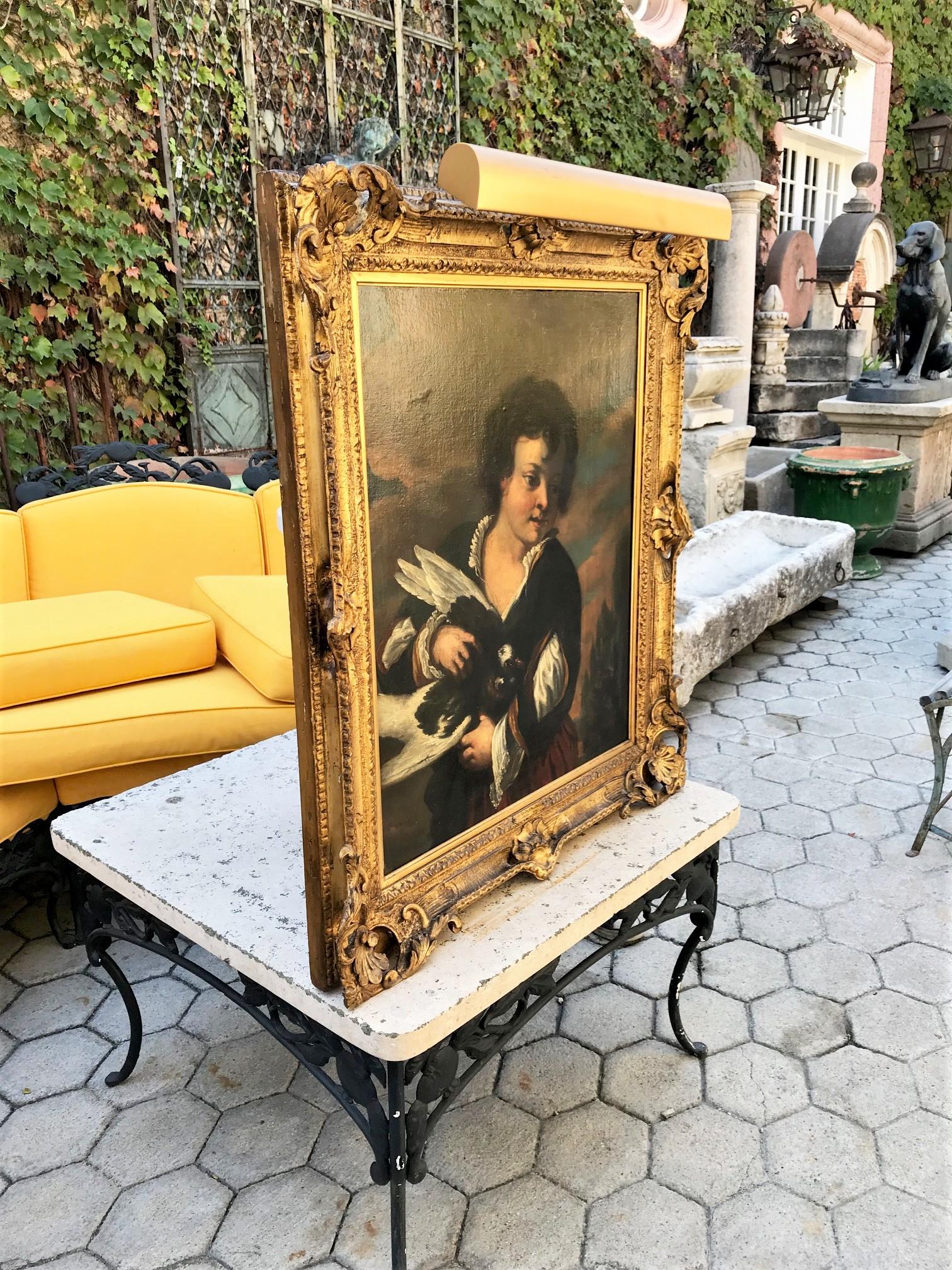 Pintura de la escuela napolitana del siglo XVII Lienzo al óleo Viejo maestro Mola Giovanni Battista Renacimiento en venta