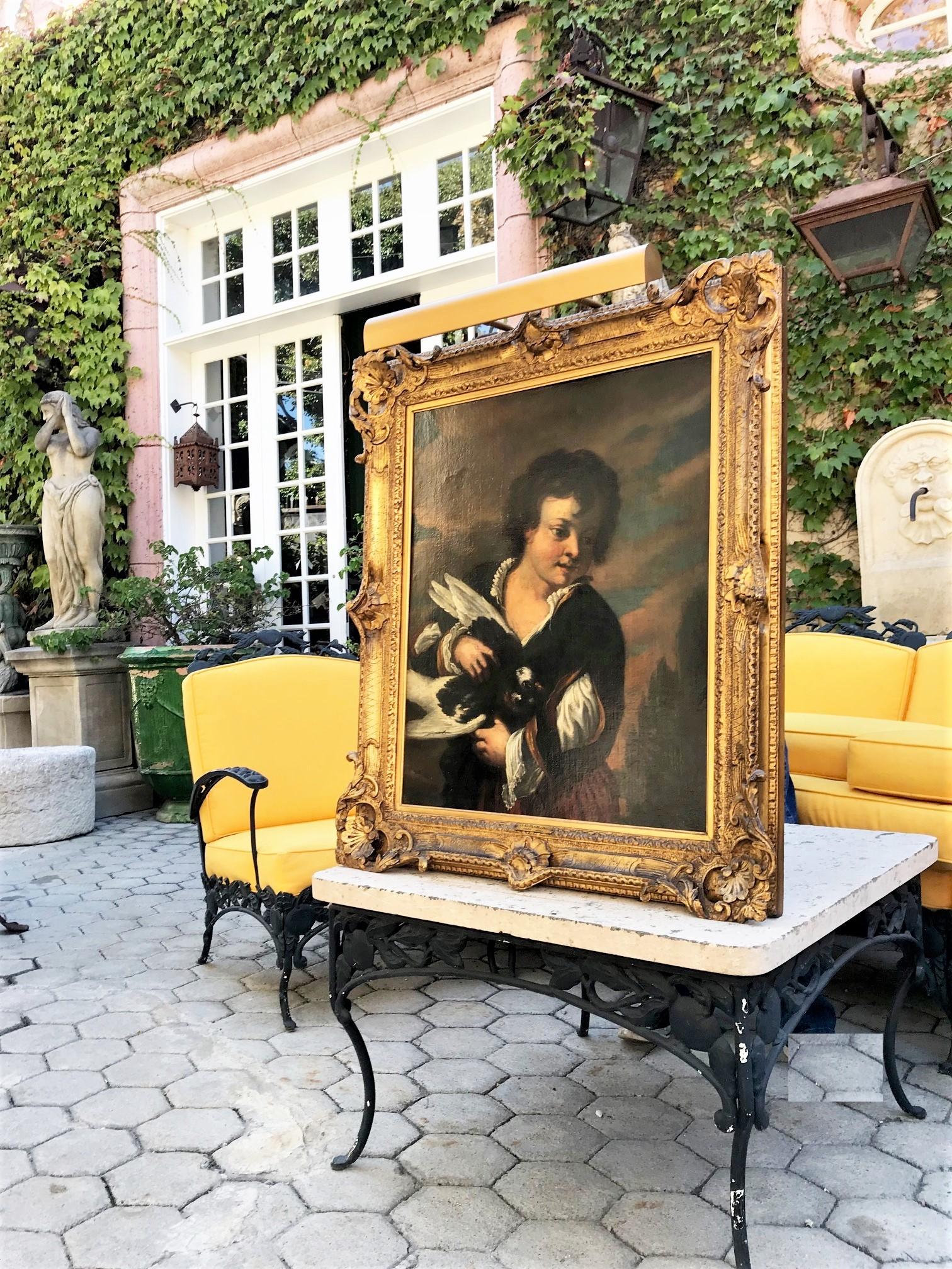 Pintura de la escuela napolitana del siglo XVII Lienzo al óleo Viejo maestro Mola Giovanni Battista Hecho a mano en venta