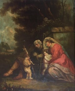 17th Century Old Master Painting on Panel, the Rest on the Flight into Egypt