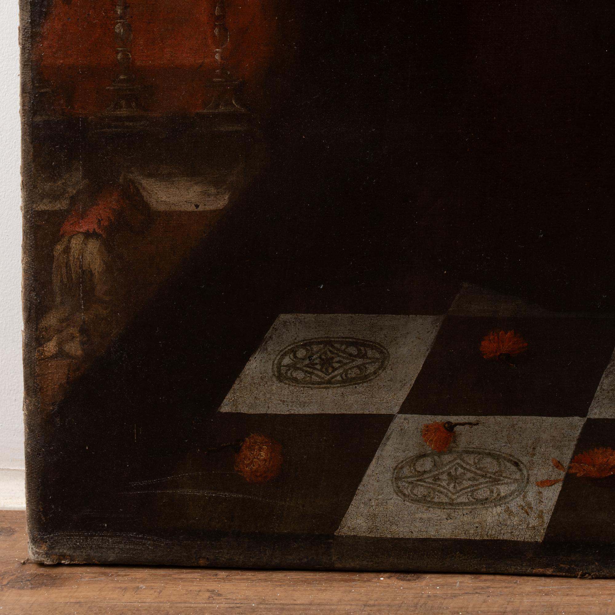 17th C. Original Oil on Canvas Painting of Passing & Last Communion of St.Jerome For Sale 3