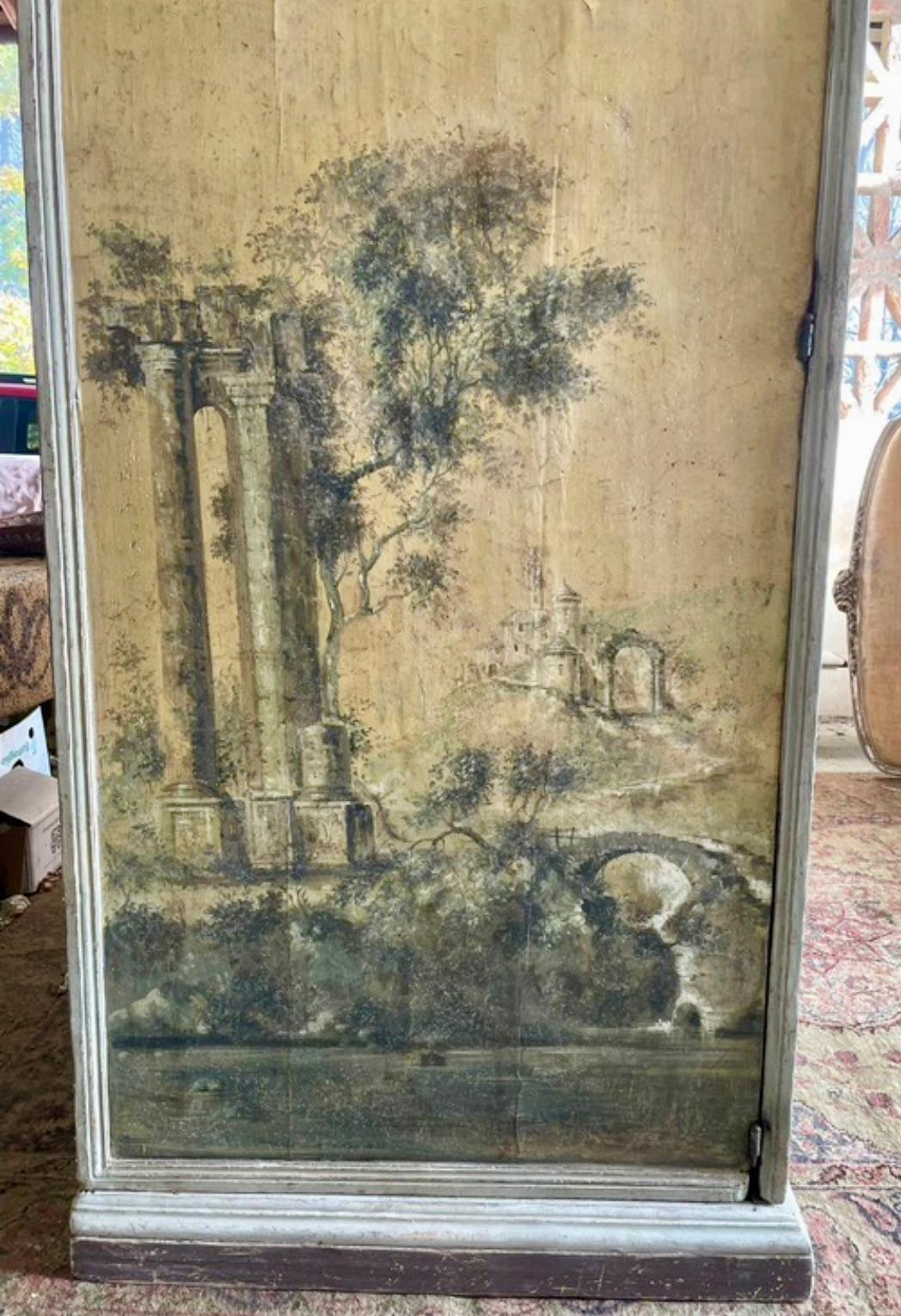17. Jh. Bemaltes Kabinett mit Kreide, Graphit-Tafelzeichnungen, Turin, Italien (Renaissance) im Angebot