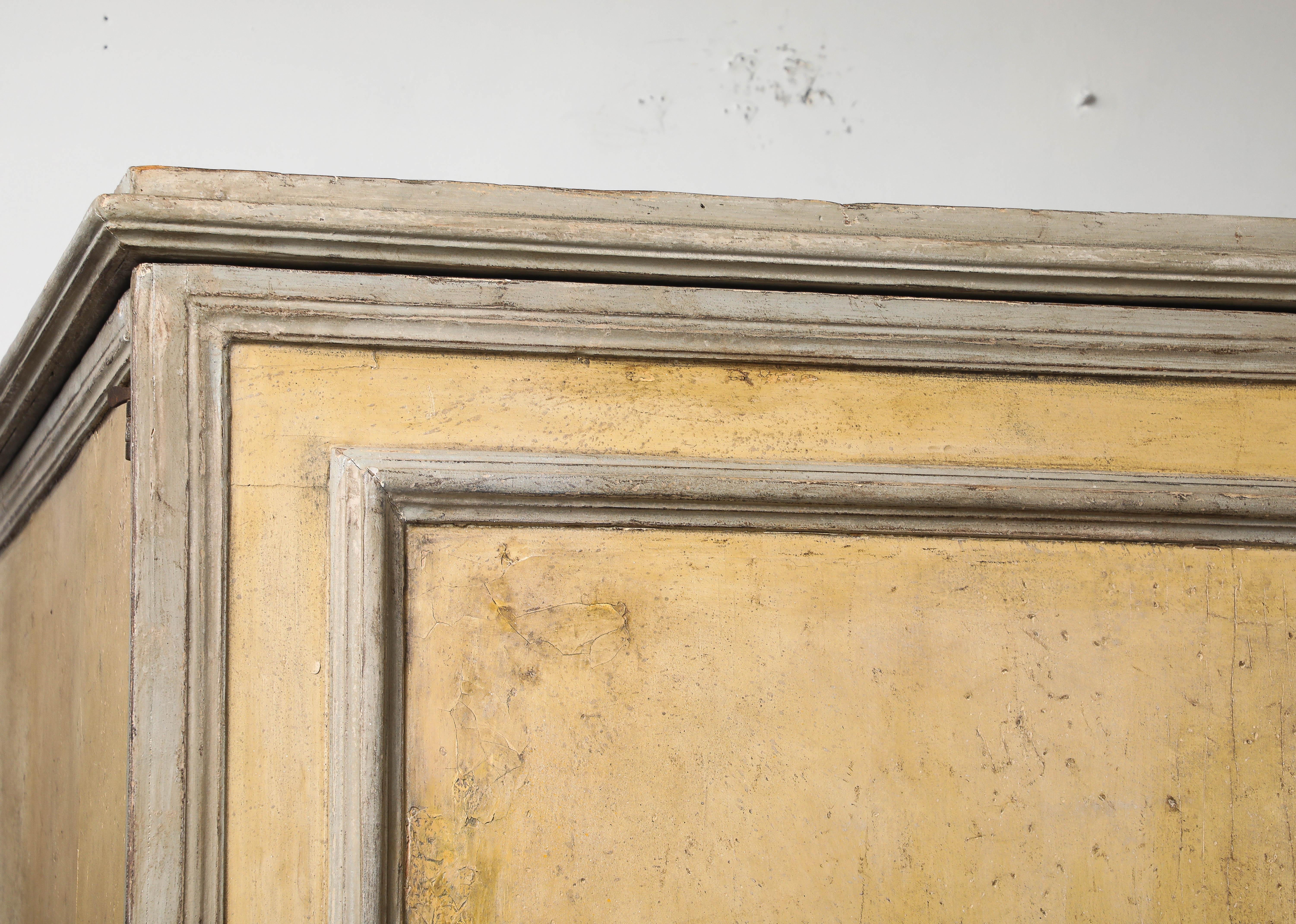 17th C. Painted Cabinet with Chalk, Graphite Panel Drawings, Turin, Italy For Sale 1