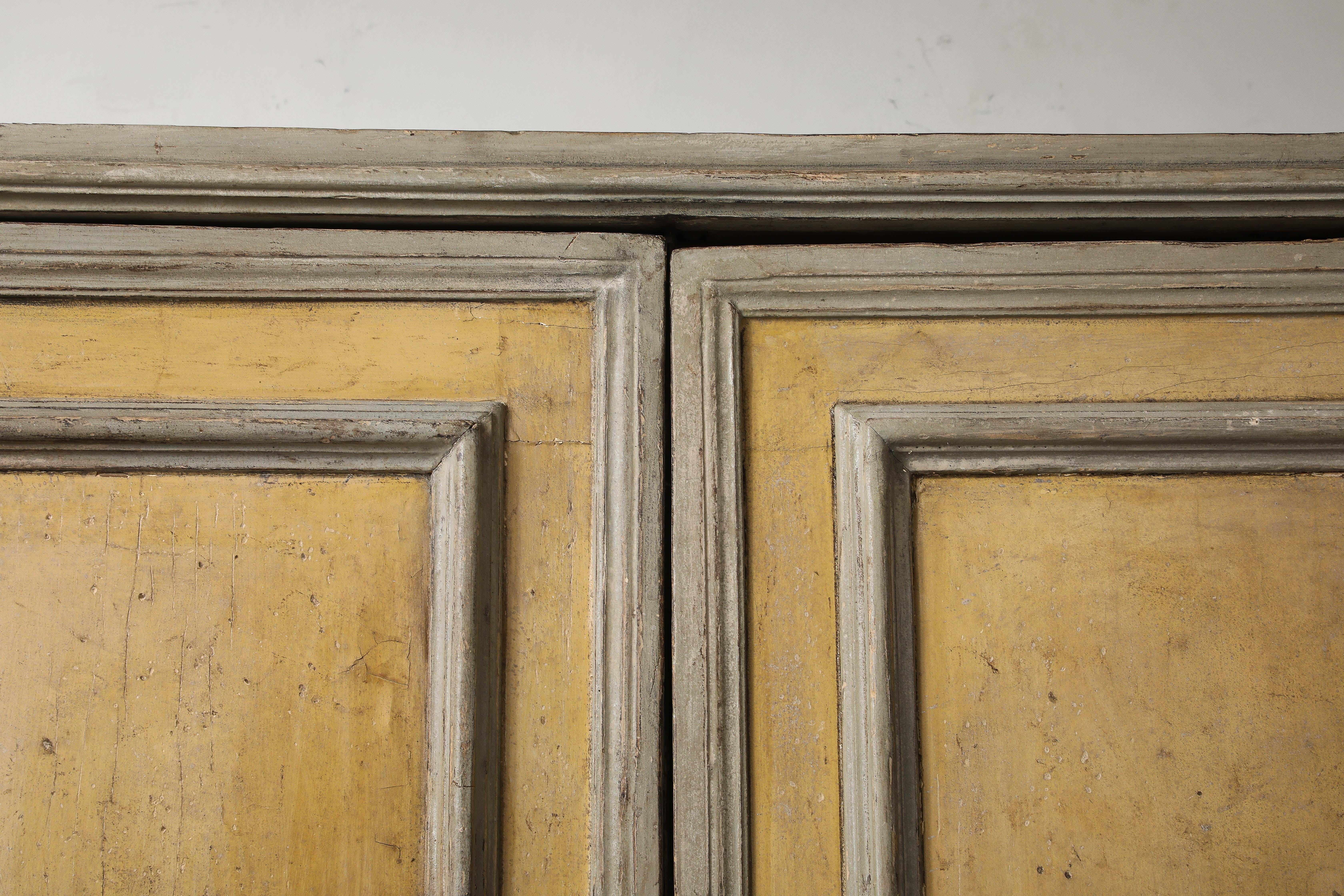 17th C. Painted Cabinet with Chalk, Graphite Panel Drawings, Turin, Italy For Sale 2