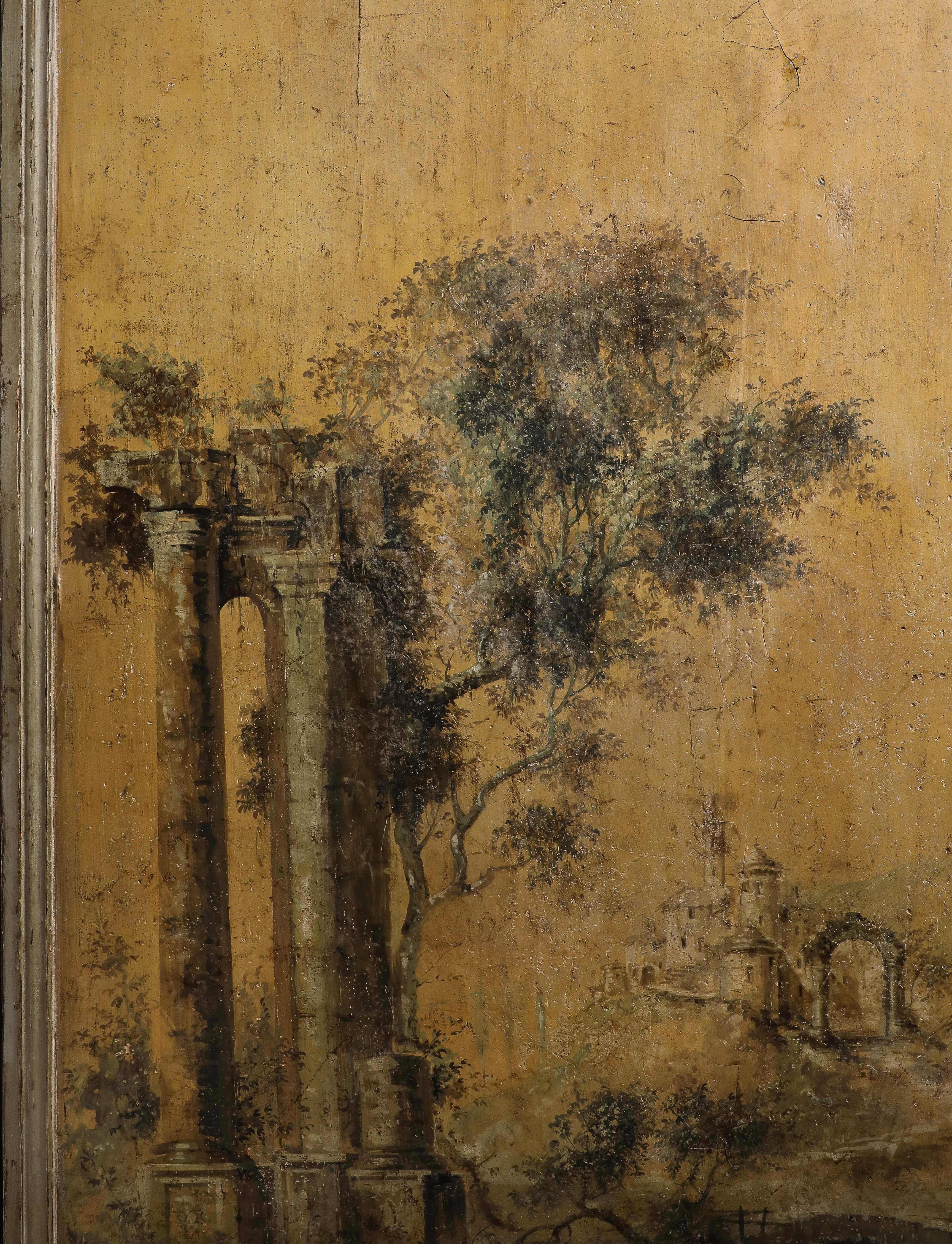 17th C. Painted Cabinet with Chalk, Graphite Panel Drawings, Turin, Italy For Sale 7