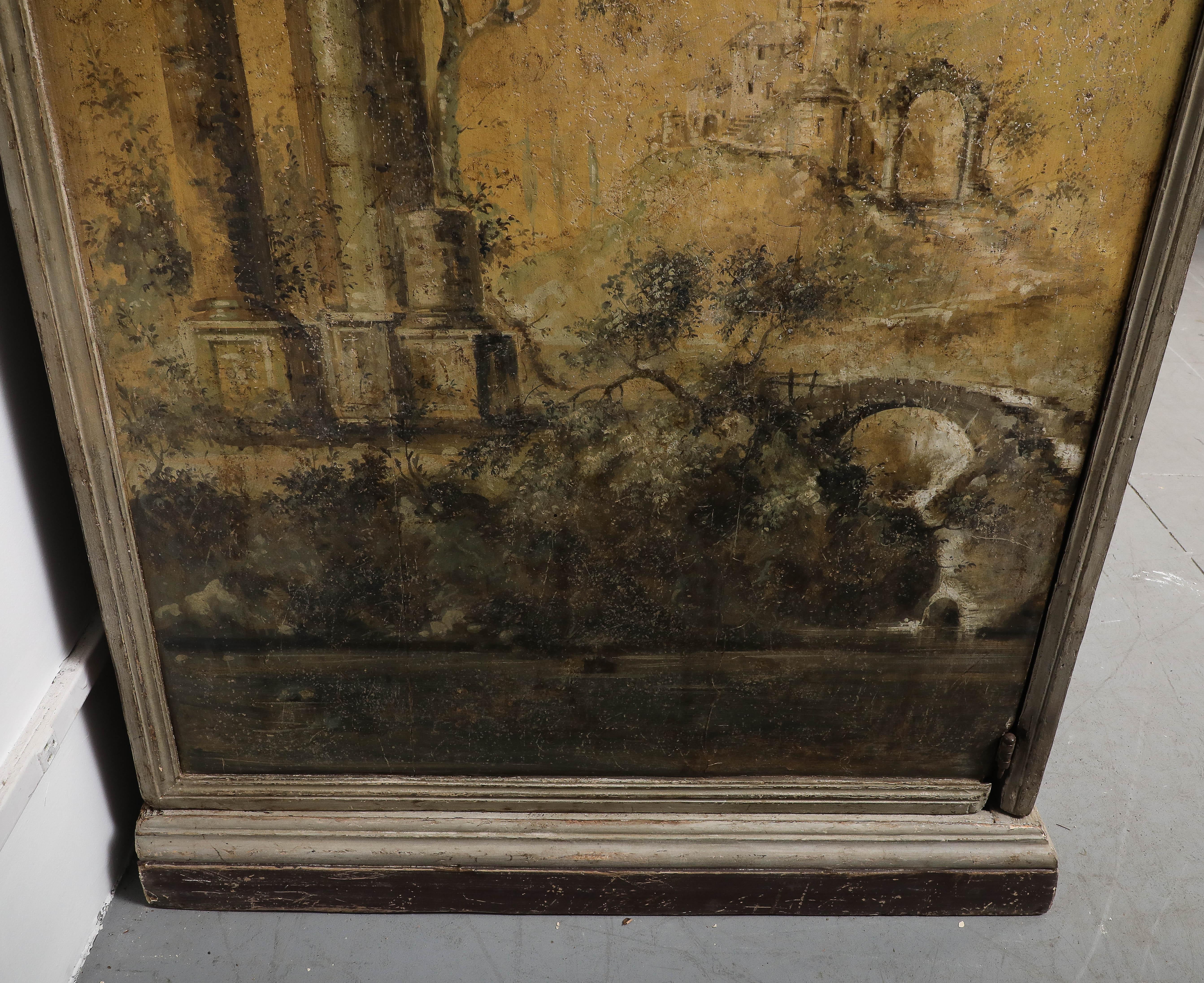 17th C. Painted Cabinet with Chalk, Graphite Panel Drawings, Turin, Italy For Sale 8