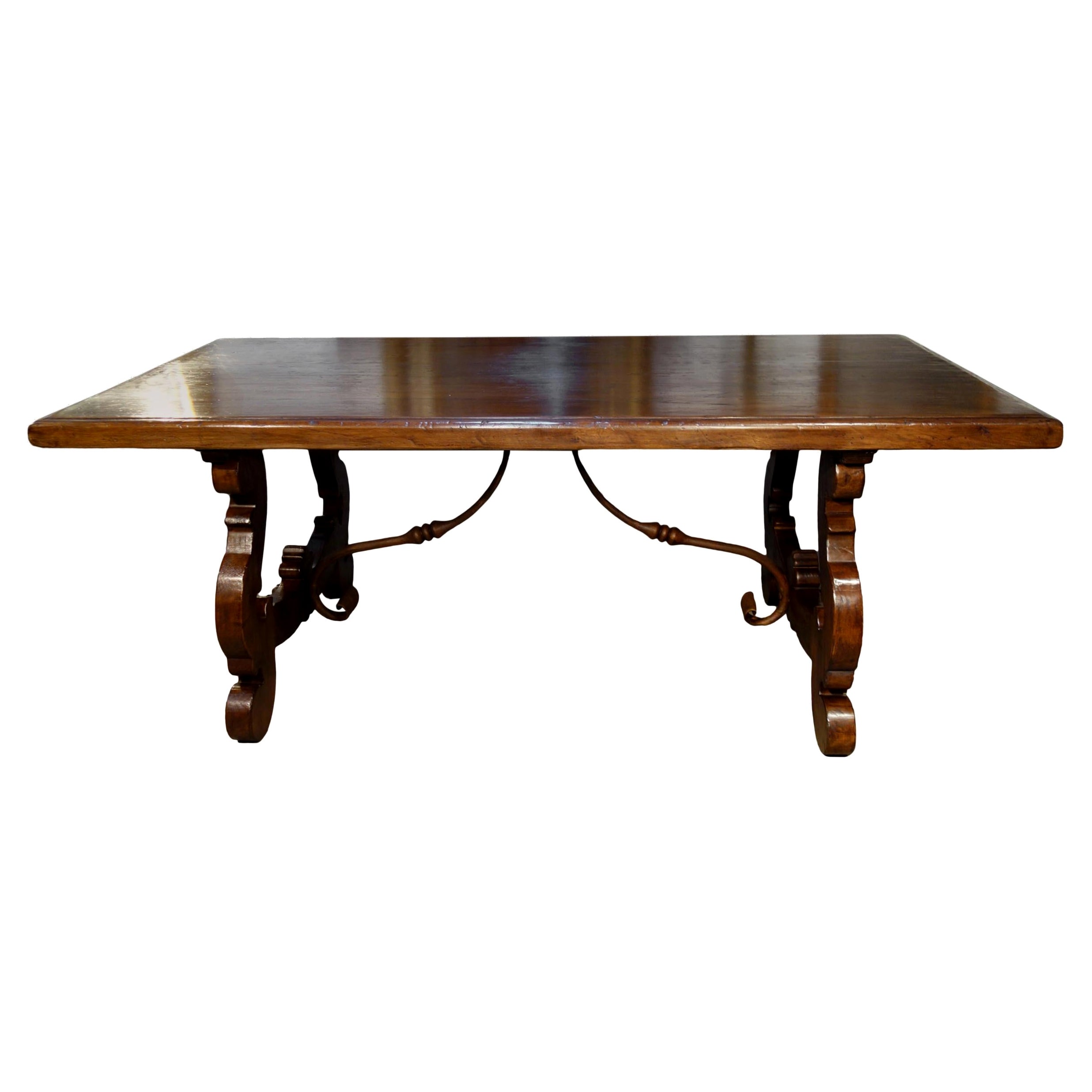 17th C Refectory Style Dark Italian Walnut LIRA Table with size & finish options