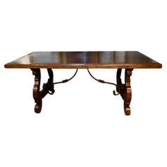 17th C Refectory Style Dark Italian Walnut LIRA Table with size & finish options