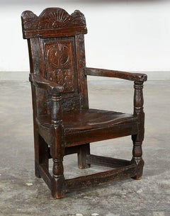 17th c. Rising Sun and Thistle Scottish Armchair