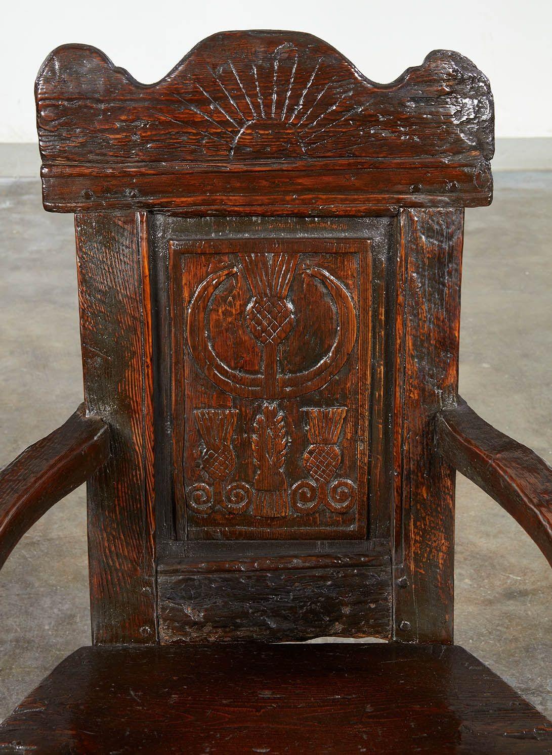 Siglo XVII Sillón Escocés Sol Naciente y Cardo siglo XVIII y antes en venta
