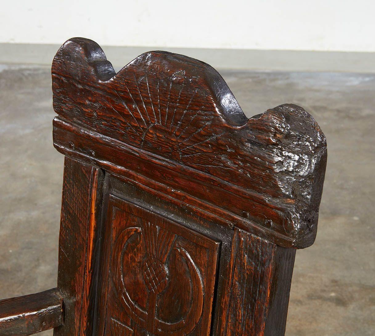 Siglo XVII Sillón Escocés Sol Naciente y Cardo Roble en venta