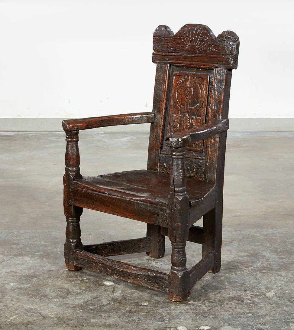 Siglo XVII Sillón Escocés Sol Naciente y Cardo en venta 1