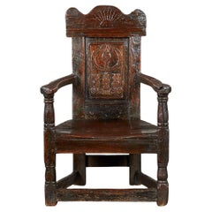 17th c. Rising Sun and Thistle Scottish Armchair