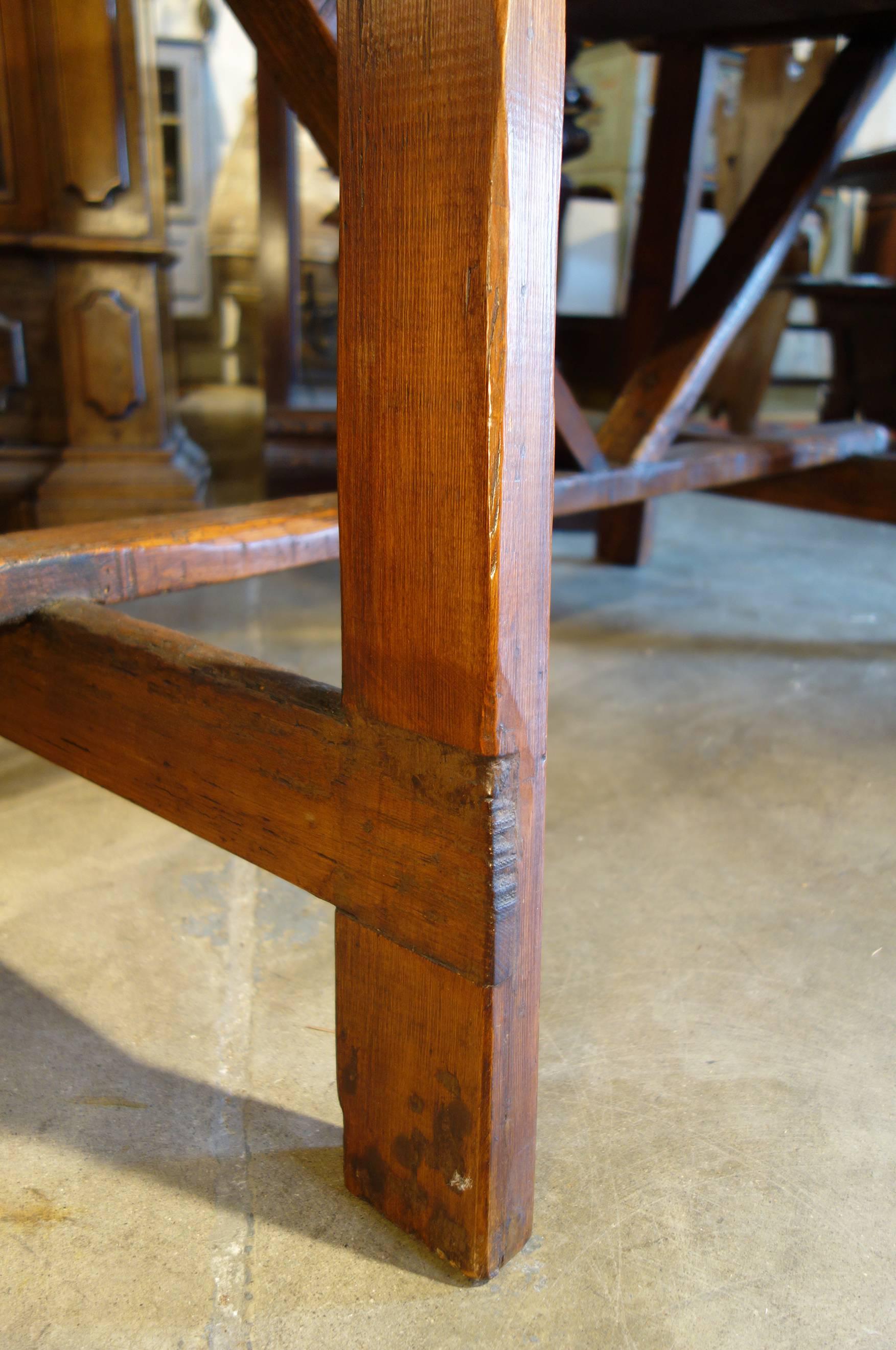Hand-Crafted 17th C Style Italian Rustic Primitive Reclaimed Wood Farmhouse Table To Order For Sale