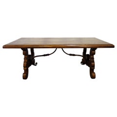 17th C Style Italian Solid Walnut 60x34 Coffee Table finish & size options