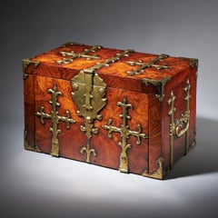 17th C. William and Mary Kingwood Strongbox or Coffre Fort, c. 1690