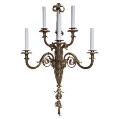 17th Century 5 lights Trianon Wall Lamp in antique bronze finish 17th Century 5 lights Trianon Wall Lamp in antique bronze finish