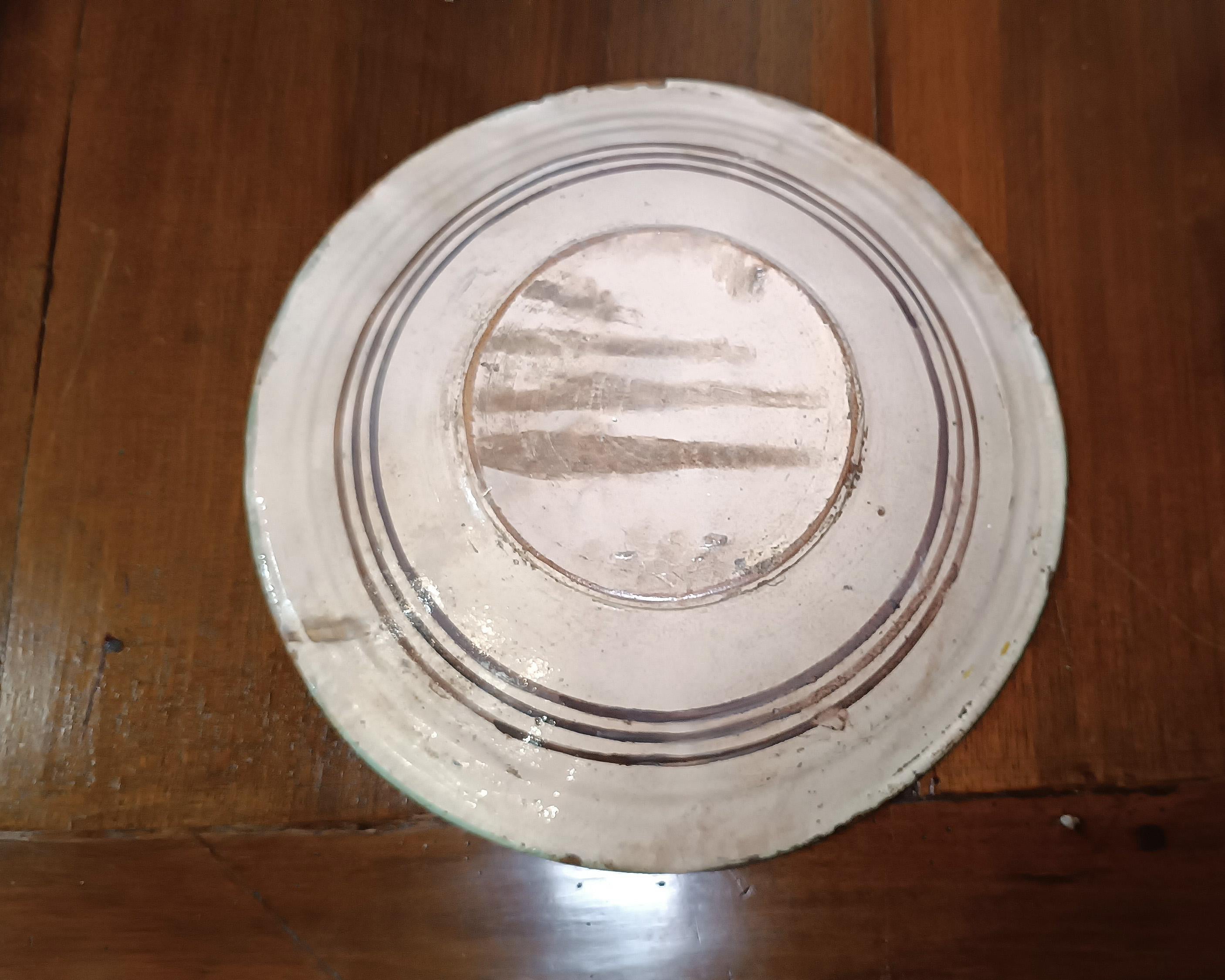 17th CENTURY MAJOLICA PLATE MONTELUPO in vendita 3